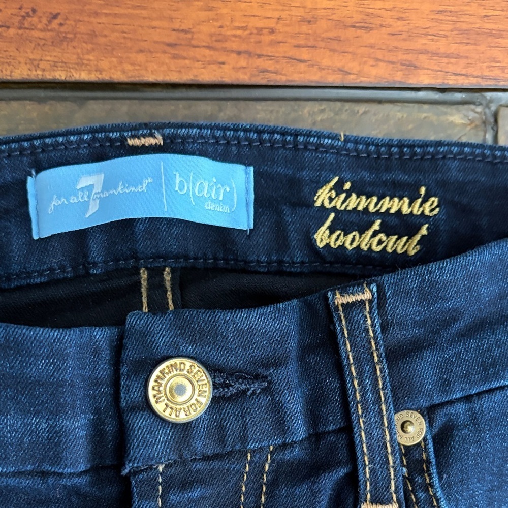 NWOT 7 For All Mankind Indigo Kimmie Bootcut Jeans - Picture 2 of 4